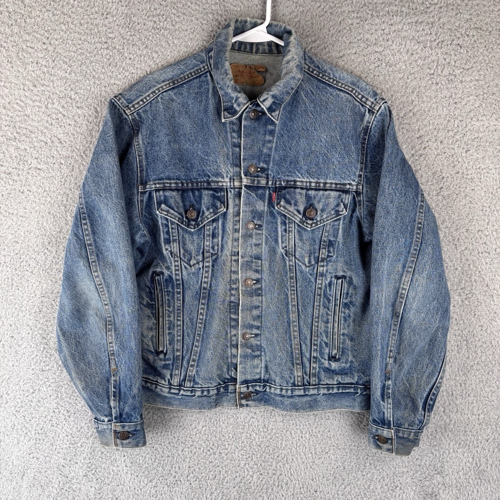 Vintage‎ Levis Trucker Jean Jacket Mens 40 Type 3 Denim 70506 Made USA 80s